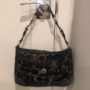 Black & Silver Coach Purse
